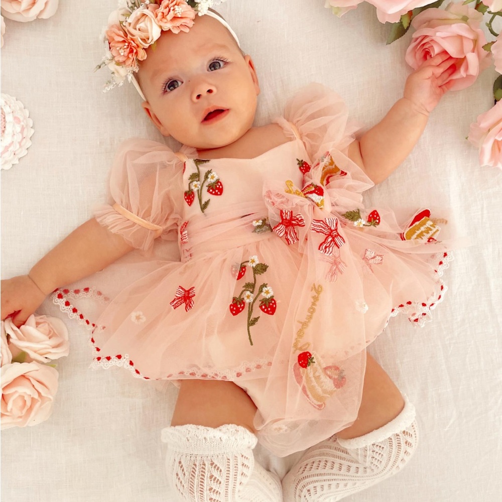 Arabella & Rose Strawberry Dress  - Pink NWT